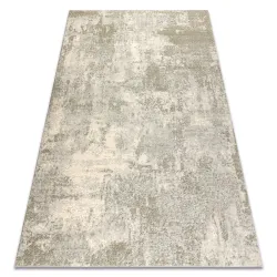 Covor din lână FLUX 461.121.SA991 cu design abstract, verde și bej