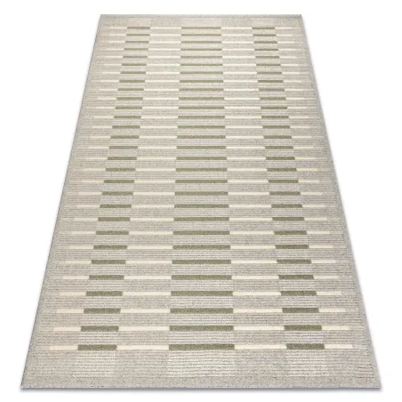Covor FLUX 461.124.SA400 geometric din lână gri și verde
