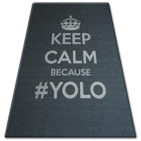 Covor din sisal FLOORLUX 20276 YOLO, negru/argintiu, material ecologic