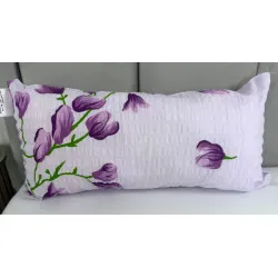 Pernă 40x23 cm Crep Flori Violet
