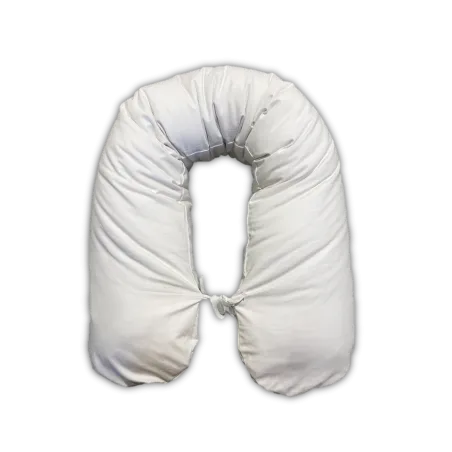 Husă pernă bebeluș albă 25x145 cm din material moale