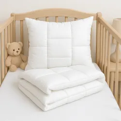 Set iarna pentru copii – Pilotă 100x135 cm + Pernă 40x60 cm, Bumbac 500 g/m²