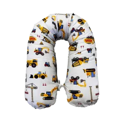 Carcasă pernă bebeluș Vehicule grele 25x145 cm