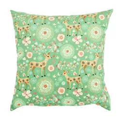 Pernă decorativă Căprioară 45x45 cm cu motiv pădurii, ideală pentru living