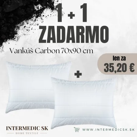 Pernă Antistress Carbon 70×90 cm – hipoalergenă, pernă deluxe confortabilă