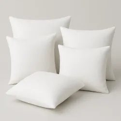 Set 5 perne albe microfibră 40x40 cm