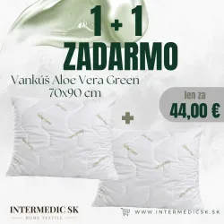1+1 GRATIS Pernă Aloe Vera Green 70x90 cm – Hipoalergenă (2 buc)