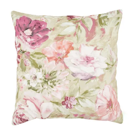 Pernă decorativă cu flori pastel 60x60 cm, perfectă pentru decorul livingului