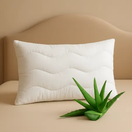 Pernă Aloe Vera 50x70 cm – naturală, hipoalergenă, spălabilă pentru un somn confortabil