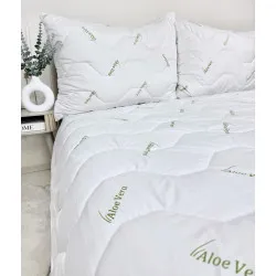 Set vară Pilotă + Pernă Aloe Vera Green 140x220/70x90 cm