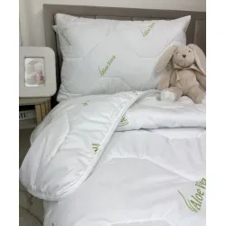 Set vară pentru copii pilotă și pernă Aloe Vera Green 100 g/m² 90x130/45x65 cm