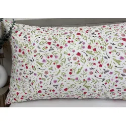 Husă de pernă din bumbac Flori Violet 50x150 cm