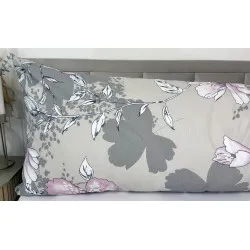 Husă de Pernă Flori Violet 50×150 cm – 100% Bumbac