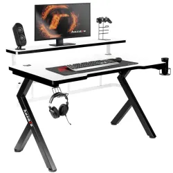 Birou gaming Hero 5.0 Alb 120 cm