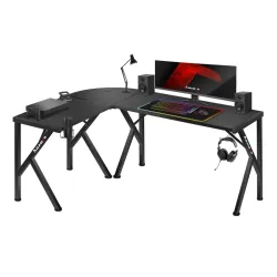 Birou Gaming Unghi Hero 6.3 Negru 154 cm