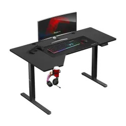 Hero 9.1 Negru Birou gaming 145 cm cu reglare electrică înălțime