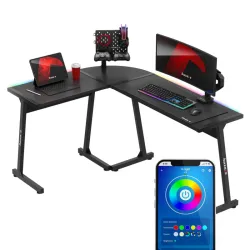 Huzaro Hero 6.0 RGB Negru Birou Gaming Colț 147 cm