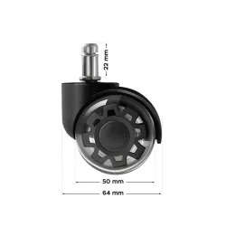 Roti Wheels 3.0 Negru pentru Scaune 6