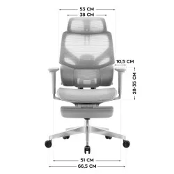 Scaun gaming ergonomic Expert 8.7 gri Mesh 12