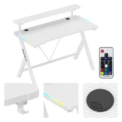 Hero 1.9 RGB Birou Gaming Alb 120 cm