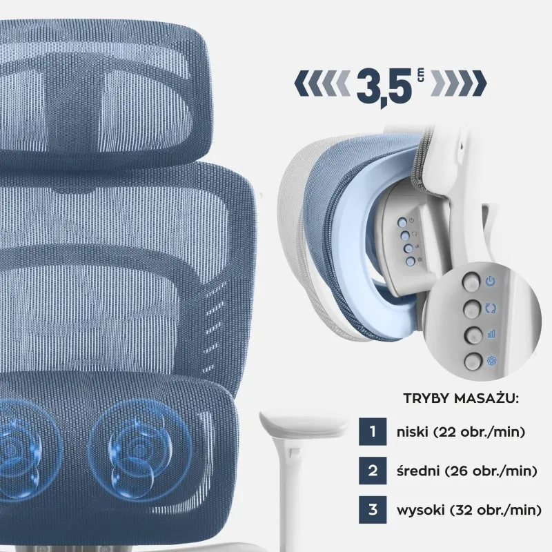 Visioner 6.1 Gri Scaun de birou cu masaj 2