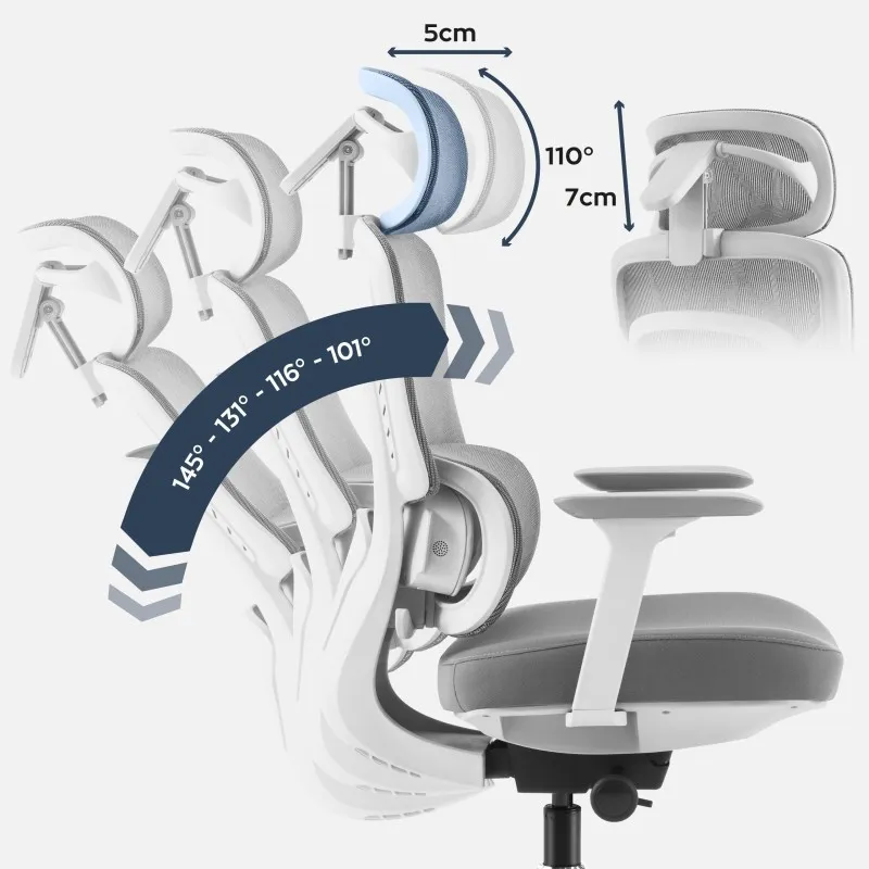 Visioner 6.1 Gri Scaun de birou cu masaj 4