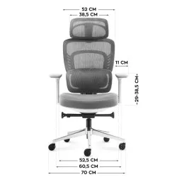 Visioner 6.1 Gri Scaun de birou cu masaj 7