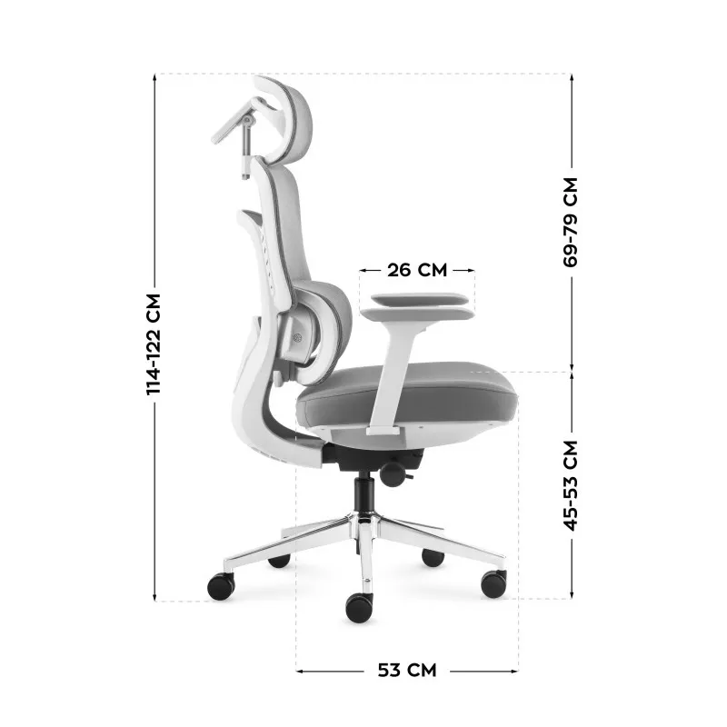 Visioner 6.1 Gri Scaun de birou cu masaj 8