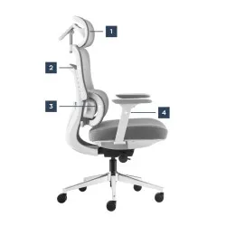 Visioner 6.1 Gri Scaun de birou cu masaj 15