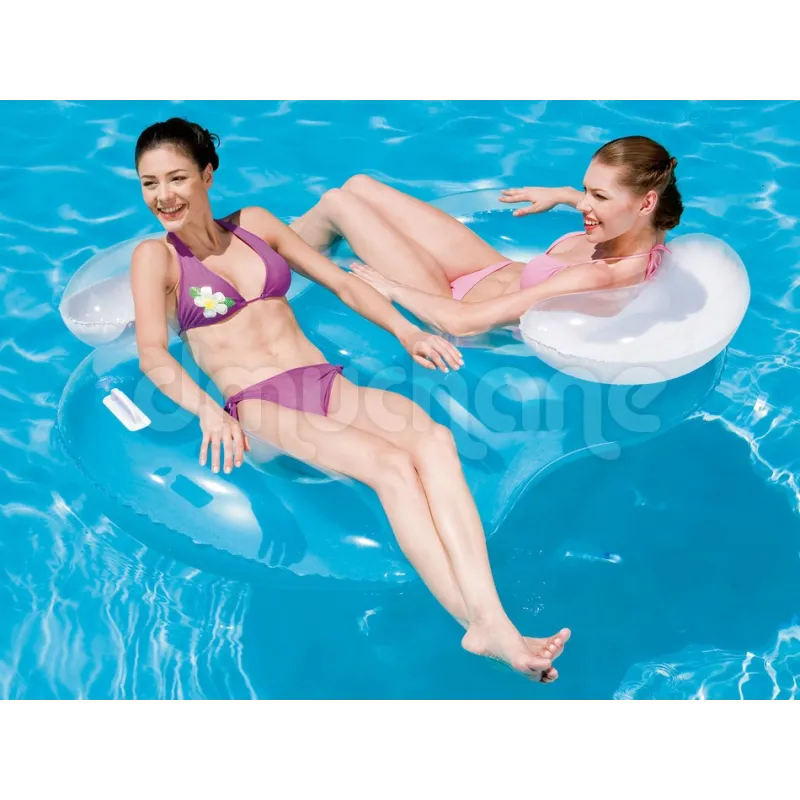 Fotoliu plutitor dublu elegant, perfect pentru piscină sau plajă
