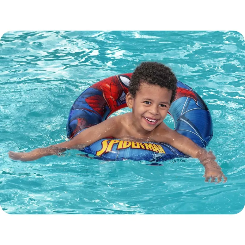 Colac înot Spiderman 56 cm, realizat din material rezistent pentru siguranță