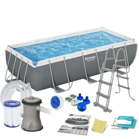 Piscină cu cadru 404 x 201 x 100 cm 11in1, ideală pentru distracție în grădină