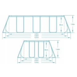 Piscină cu cadru 404 x 201 x 100 cm, perfectă pentru relaxare în grădină