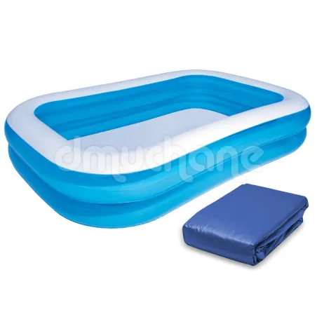 Piscină gonflabilă familială 262 x 175 x 51 cm cu husă Bestway 54006, perfectă pentru vară