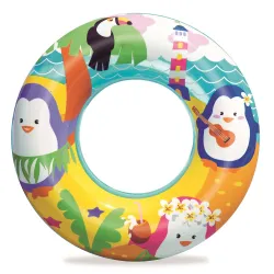 Inot gonflabil, design pinguin, perfect pentru distracție în apă