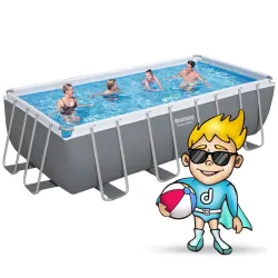 Piscină mare de grădină, 488 x 244 x 122 cm, 17în1 Bestway 56670
