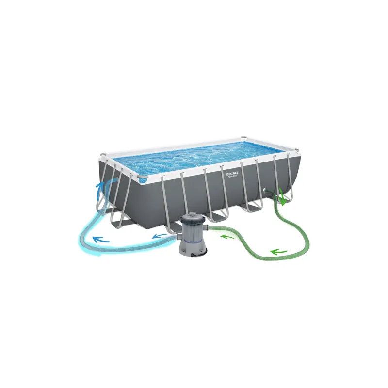 Piscină cu cadru pentru relaxare în grădină, 488 x 244 x 122 cm, 17în1 Bestway 56670