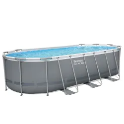 Piscină de grădină cu cadru metalic 549 x 274 x 122 cm, ideală pentru relaxare în aer liber