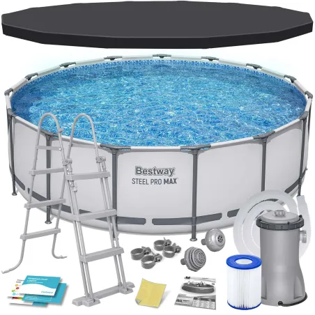 Piscină cu cadru 457 x 122 cm 11in1, ideală pentru distracție în grădină