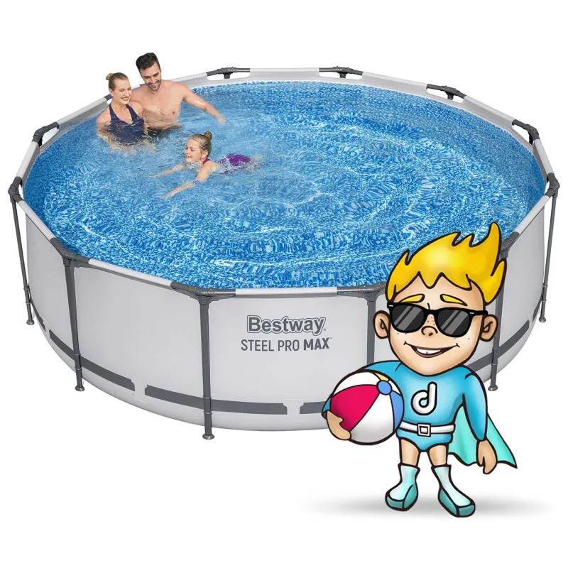 Piscină cu cadru 366 x 100 cm, ideală pentru întâlniri de familie