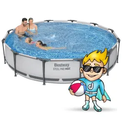 Piscină cu cadru rezistent, ușor de montat pentru distracție de vară