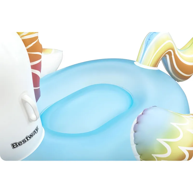 Unicorn gonflabil 155 x 119 cm, perfect pentru joaca în apă vara