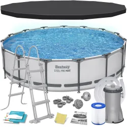 Piscină de grădină 457 x 107 cm set 11 în 1 Bestway 56488 pentru distracție în aer liber
