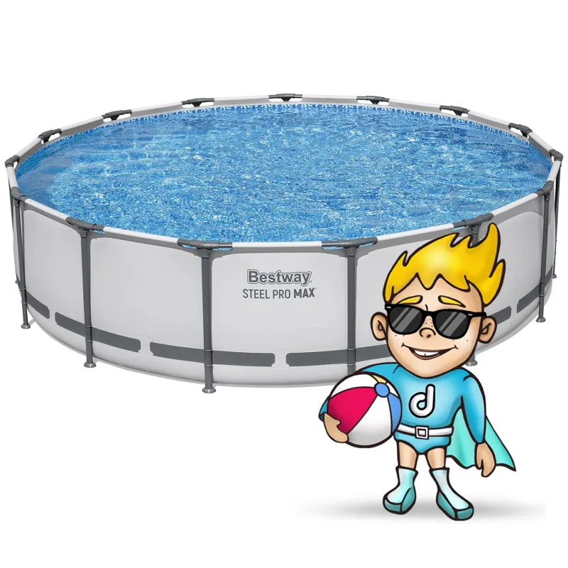 Piscină rotundă de grădină 457 cm, ușor de montat Bestway 56488 pentru distracție