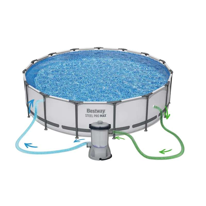 Piscină de grădină 457 x 107 cm cu accesorii pentru îngrijirea apei Bestway 56488