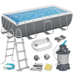 Bestway 404 x 201 x 100 cm piscină de grădină cu cadru 10-in-1 56442