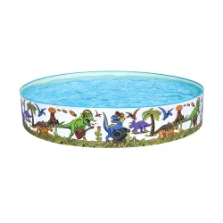 Piscină de Grădină Dinozauri 244x46cm, colorată și distractivă pentru copii