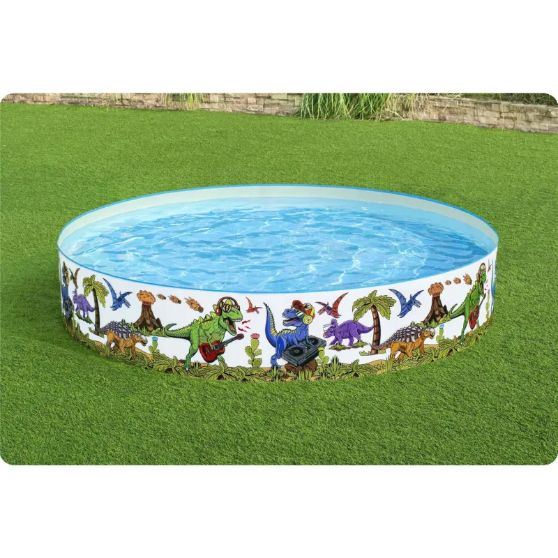 Piscină de Grădină Dinozauri 244x46cm, perfectă pentru micii iubitori de dinozauri