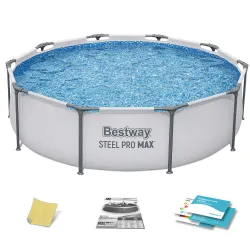 Piscină de grădină cu cadru de oțel 305 x 76 cm set 4in1 Bestway 56406
