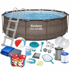 Piscină cu Cadru 366 x 100 cm, set 18-în-1, perfectă pentru distracția de vară